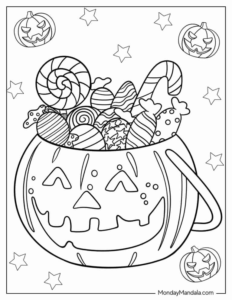 Candy coloring pages free pdf printables