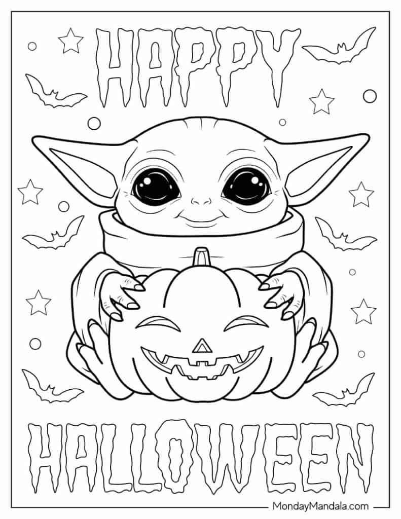 Halloween coloring pages free pdf printables