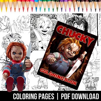 Chucky coloring pages printable coloring page horror chucky pdf
