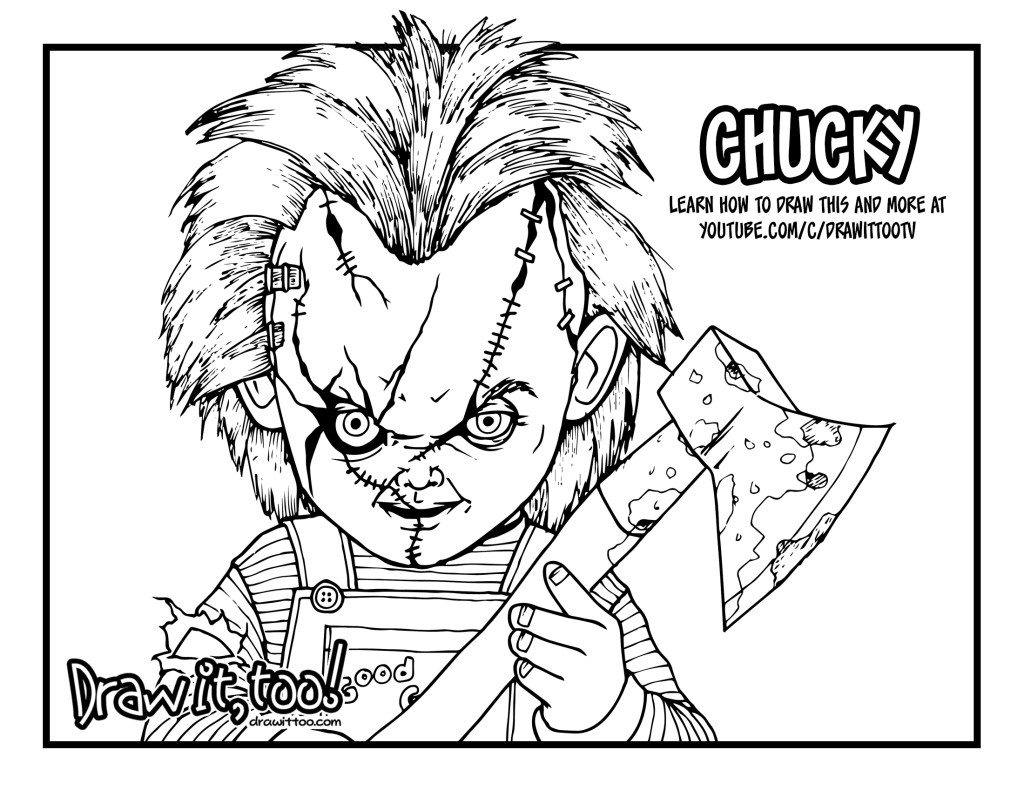 How to draw chucky childs play drawing tutorial