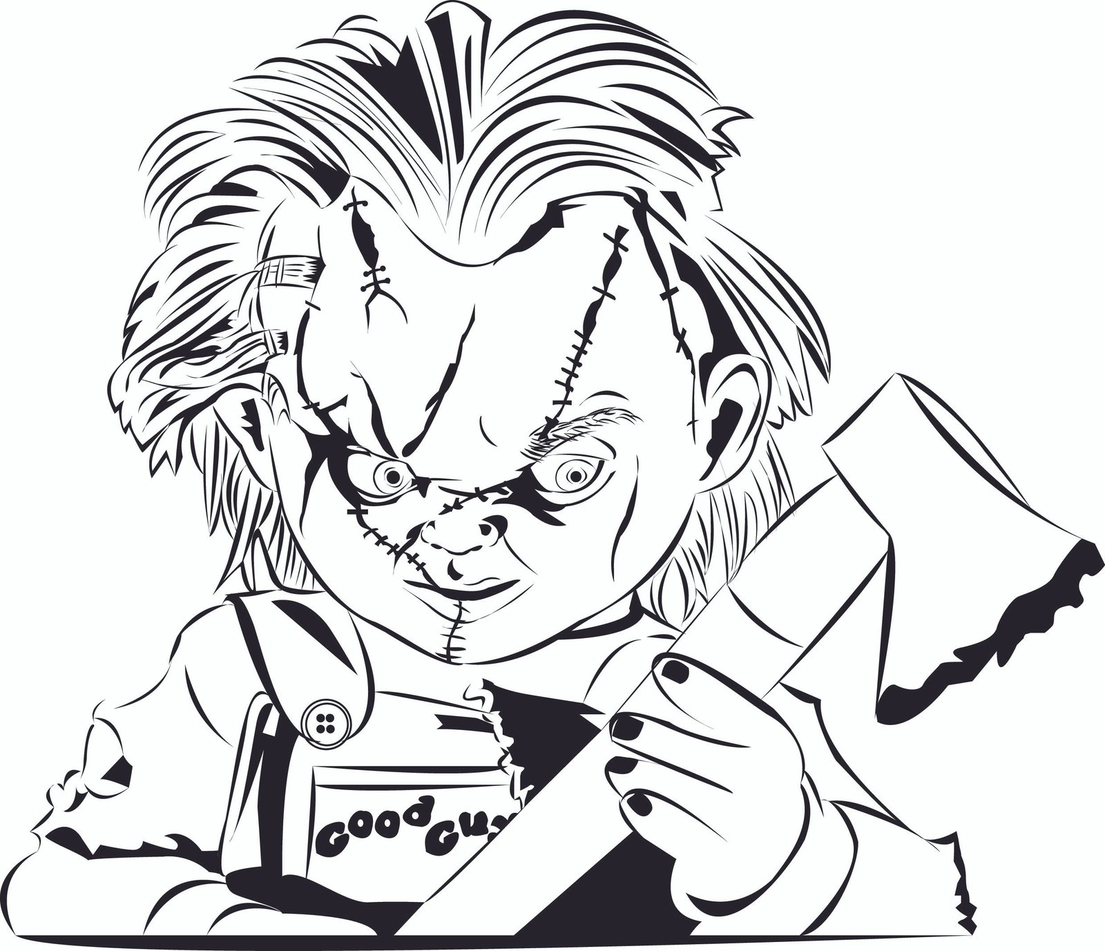 Chucky coloring pages printable for free download