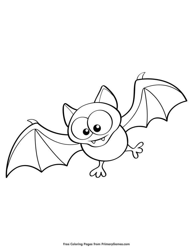 Cute bat coloring page â free printable ebook bat coloring pages halloween quilts cute bat