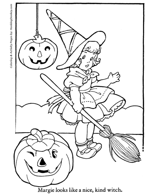 Halloween costume coloring pages