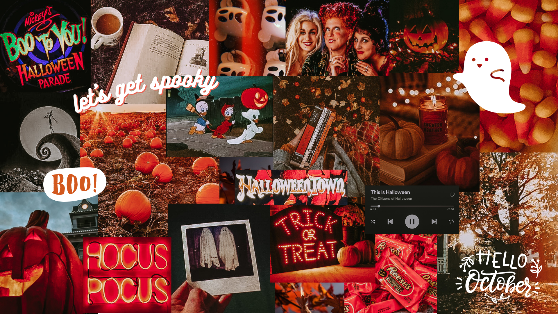 Free nostalgic halloween desktop wallpaper â accidental disney family