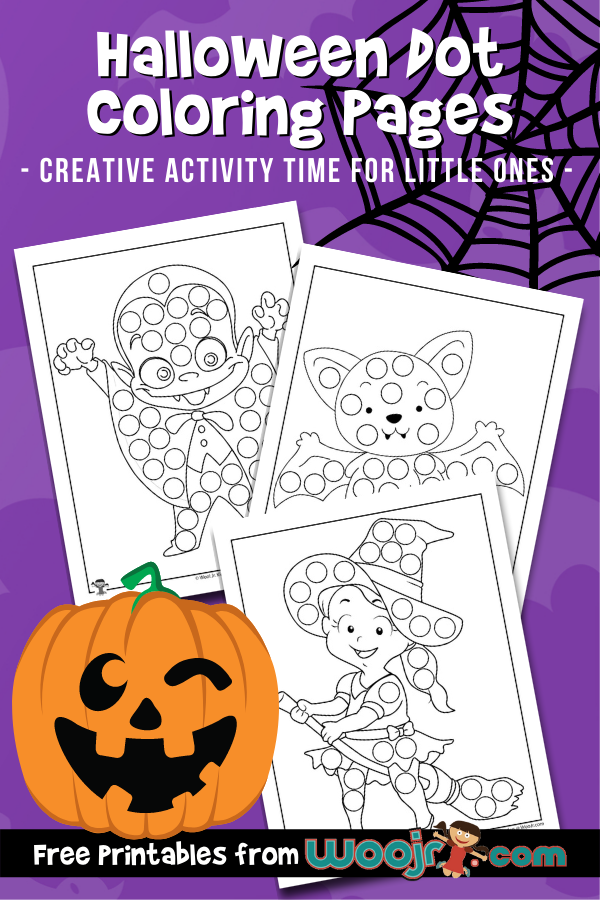 Halloween dot coloring pages woo jr kids activities childrens publishing