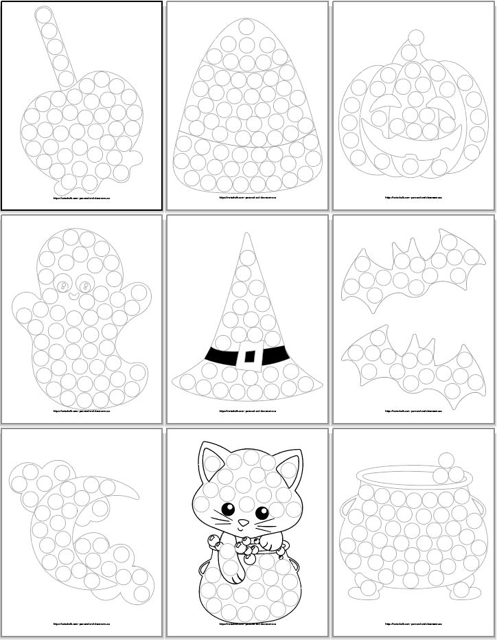 Free halloween dot marker printables no