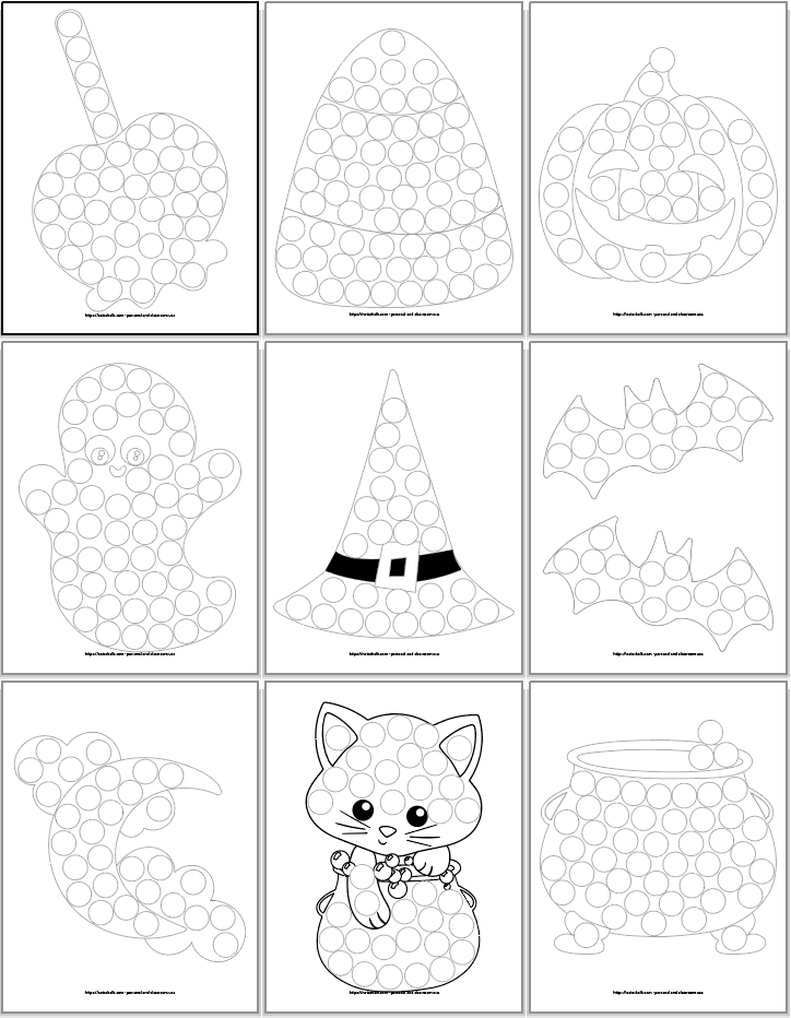 Free halloween dot marker printables no