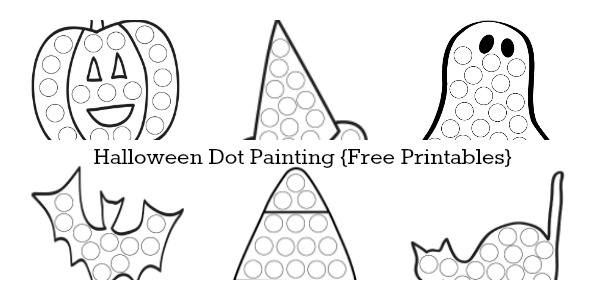 Halloween dot painting free printables