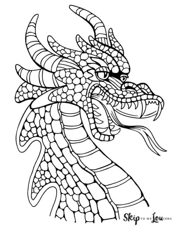 Dragon coloring pages skip to my lou