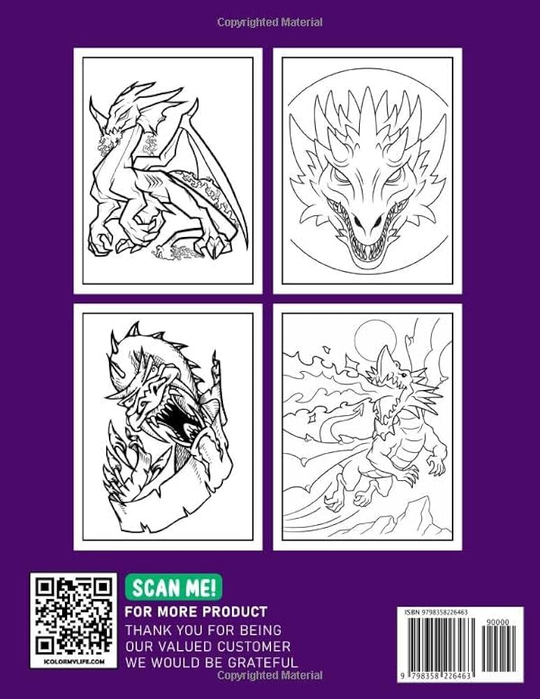 Scary dragon coloring book for adults including illustrations of creepy dragons inside to color halloween gift for family and friends to have fun blaese serenity blaese books