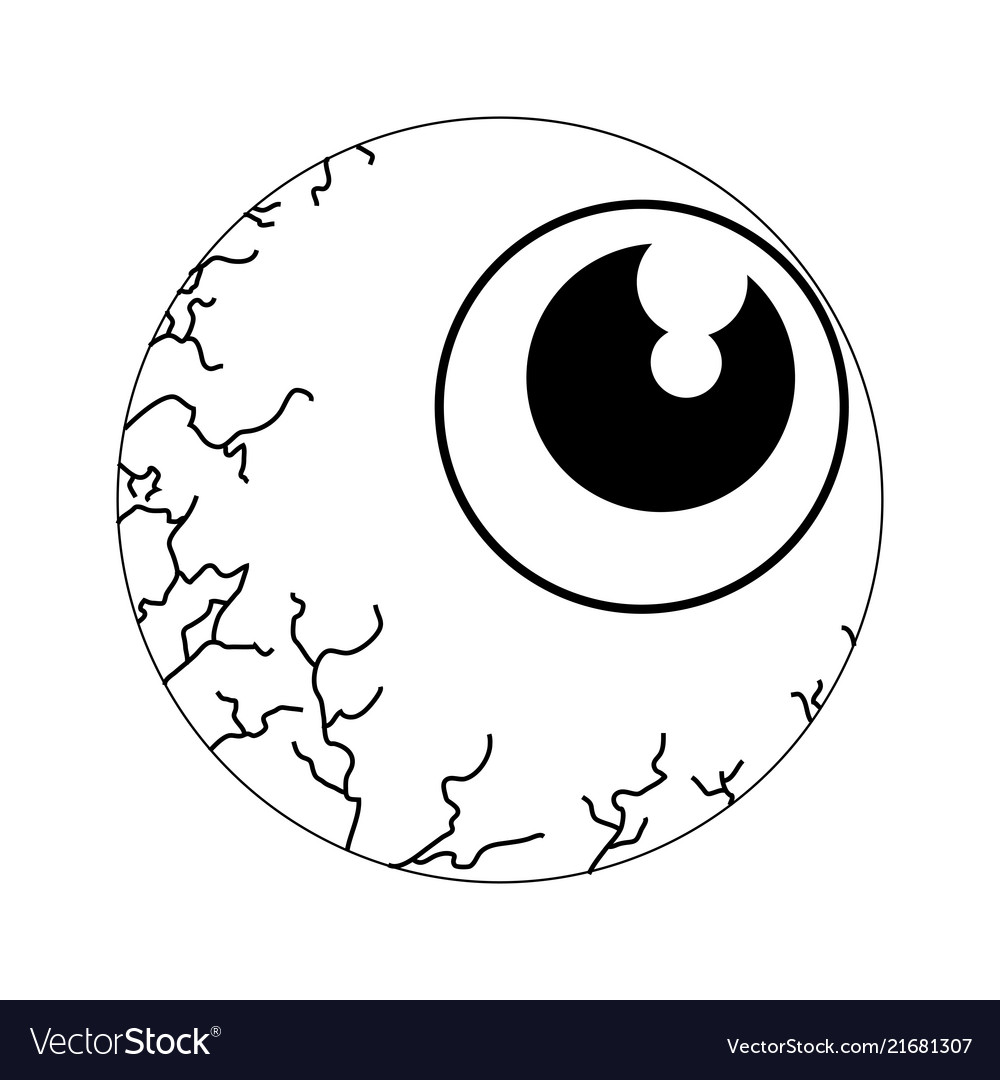 Isolated spooky eyeball icon royalty free vector image