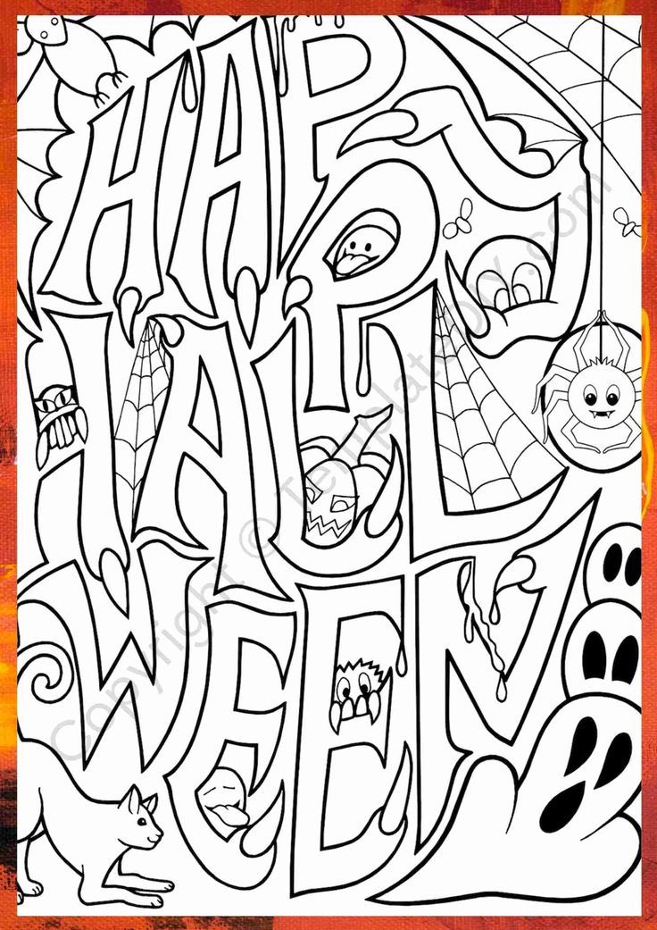 Halloween coloring pages for teens printable template in pdf halloween coloring pages printable free halloween coloring pages adult coloring book pages