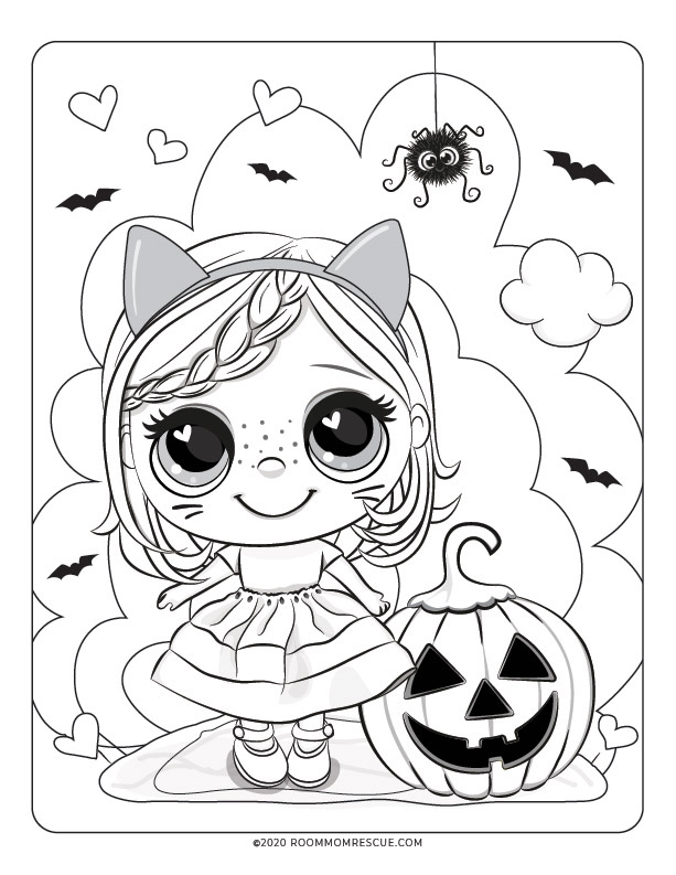 Cute halloween coloring page for kids â room mom rescue