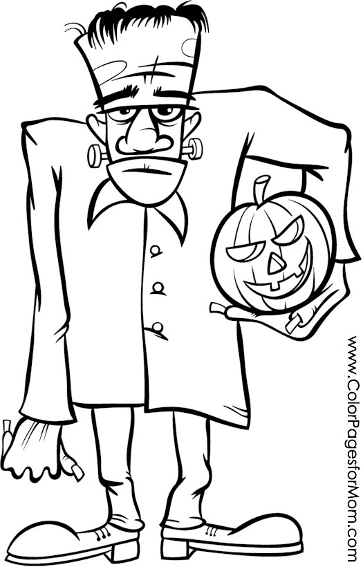 Advanced coloring pages halloween frankenstein coloring page