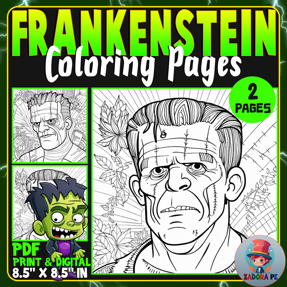 Halloween frankenstein mandala halloween coloring pages worksheets made by teachers