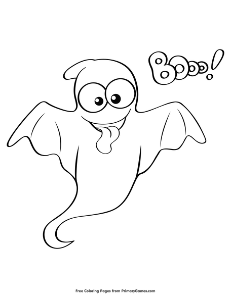 Ghost coloring page â free printable pdf from