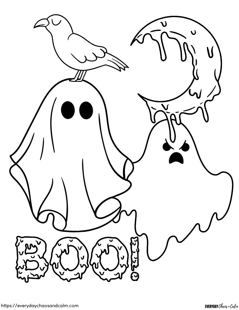 Free printable ghost coloring pages