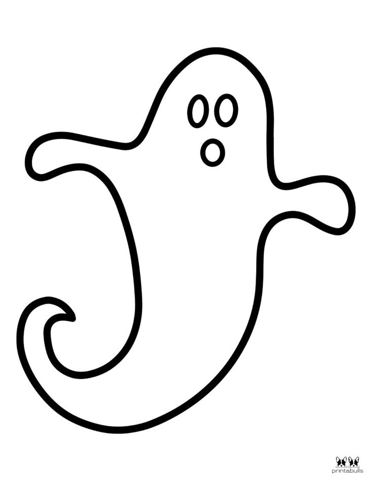 Printable halloween ghost coloring page