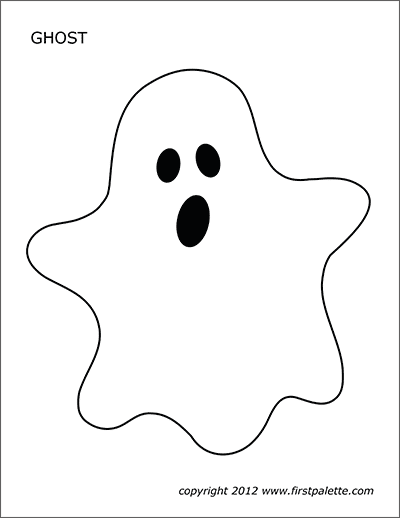 Ghosts free printable templates coloring pages
