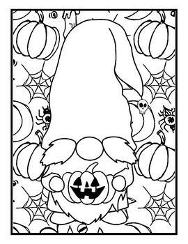 Whimsical halloween gnomes charming coloring pages for all ages by qetsy