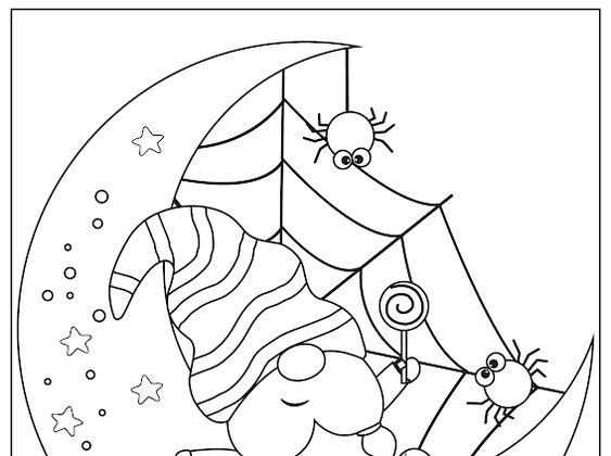 Gnome coloring pages