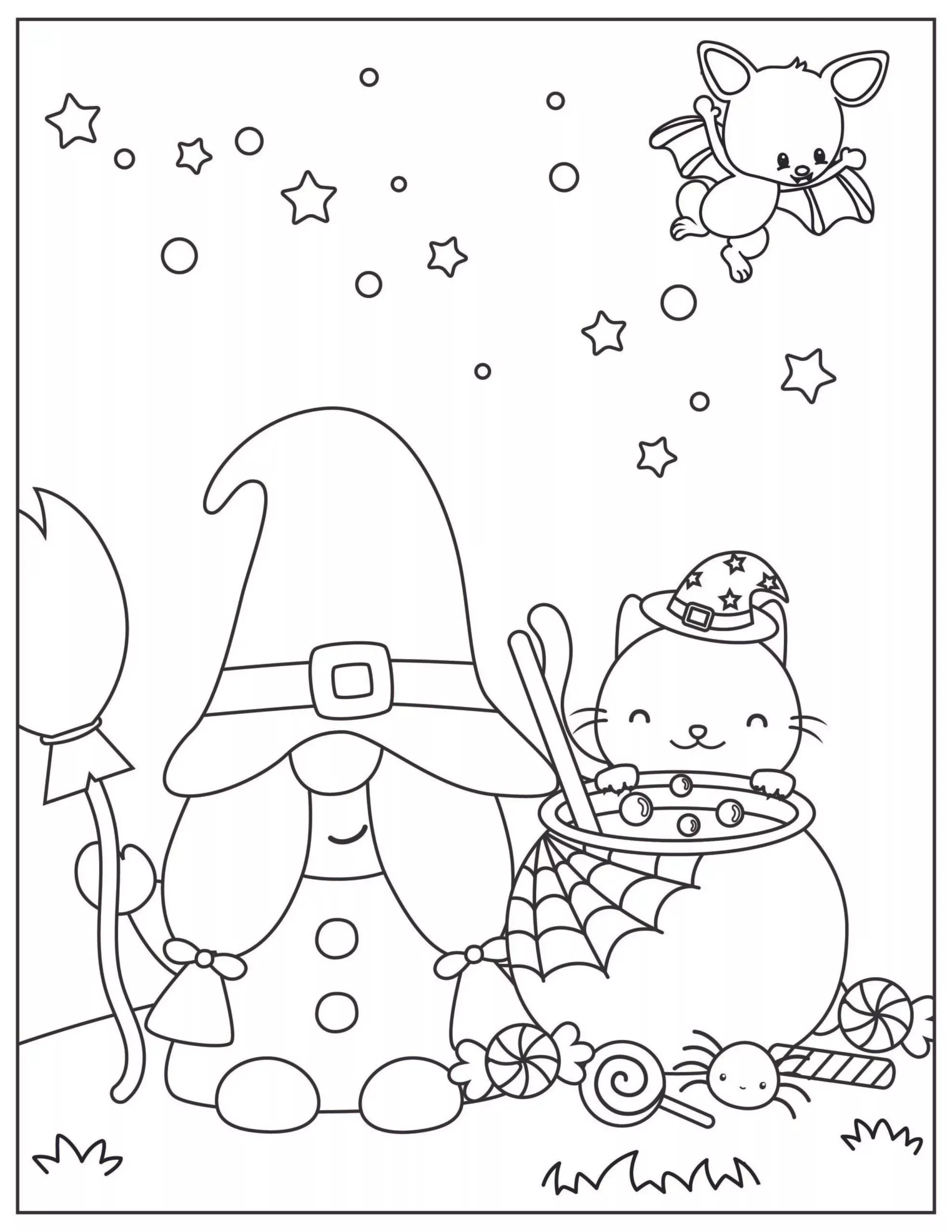 Halloween gnome coloring pages free printable fairy garden diy easter coloring book fairy coloring pages coloring pages