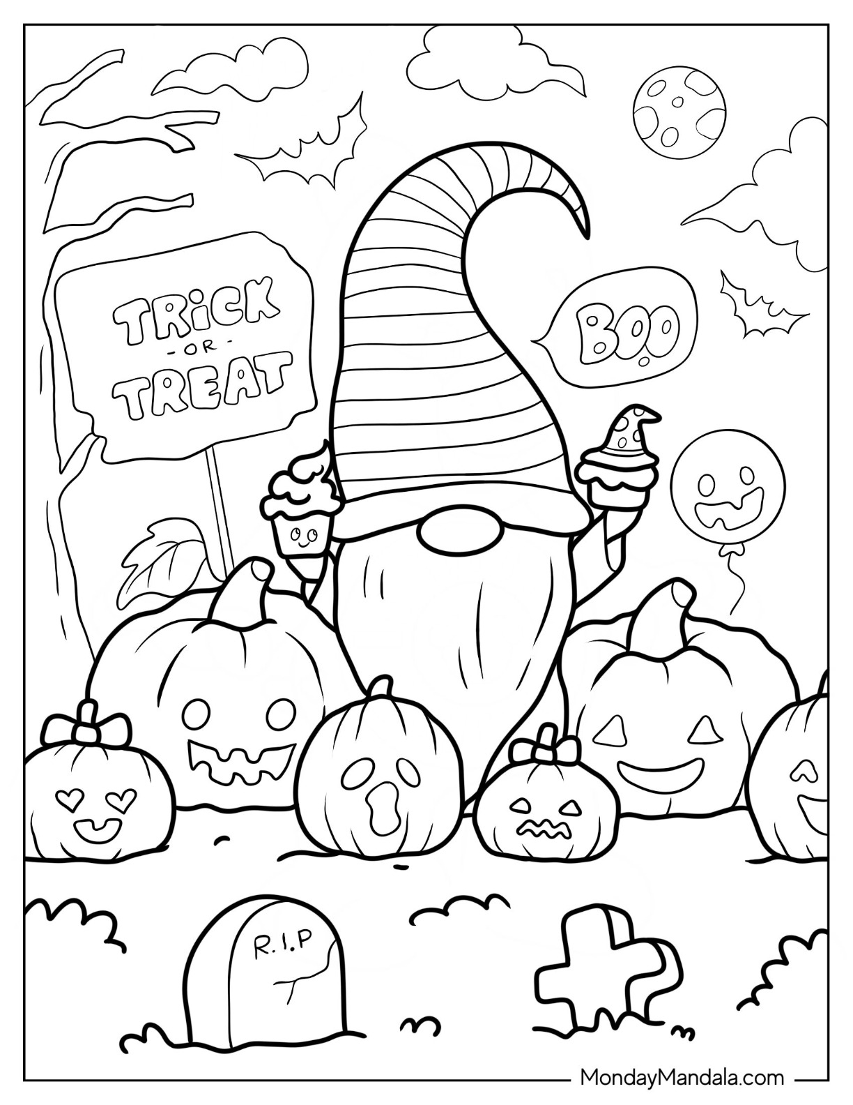 Gnome coloring pages free pdf printables