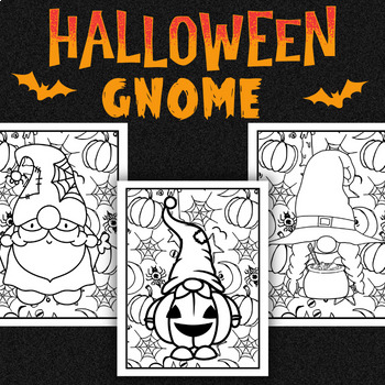 Whimsical halloween gnomes charming coloring pages for all ages made by teachers