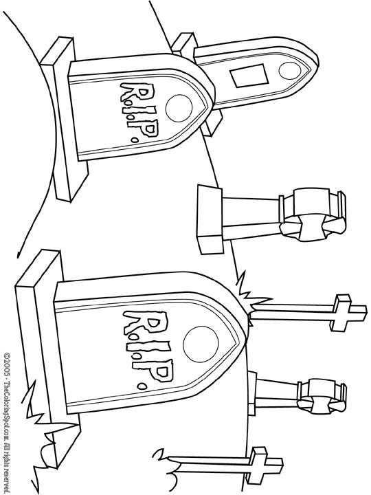 Graveyard coloring page audio stories for kids free coloring pages colouring printables