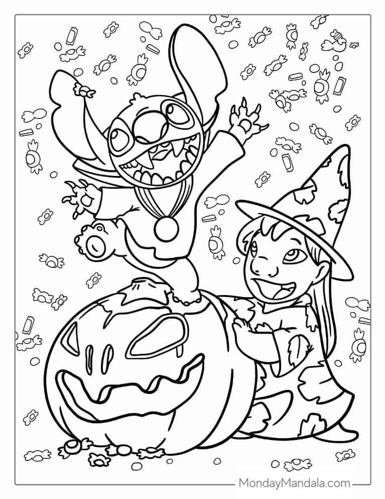 Halloween coloring pages free pdf printables