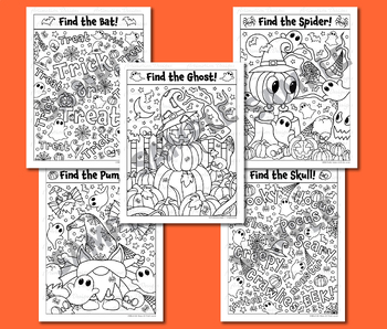 Halloween coloring pages seek and find hidden objects october activities