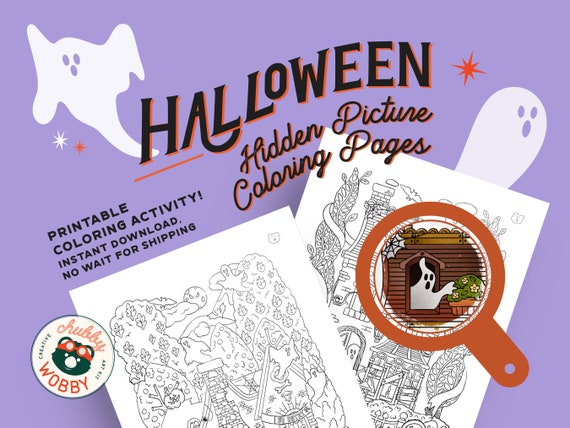 Halloween activity sheet halloween hidden pictures kids activity sheet printable halloween activity sheet instant download