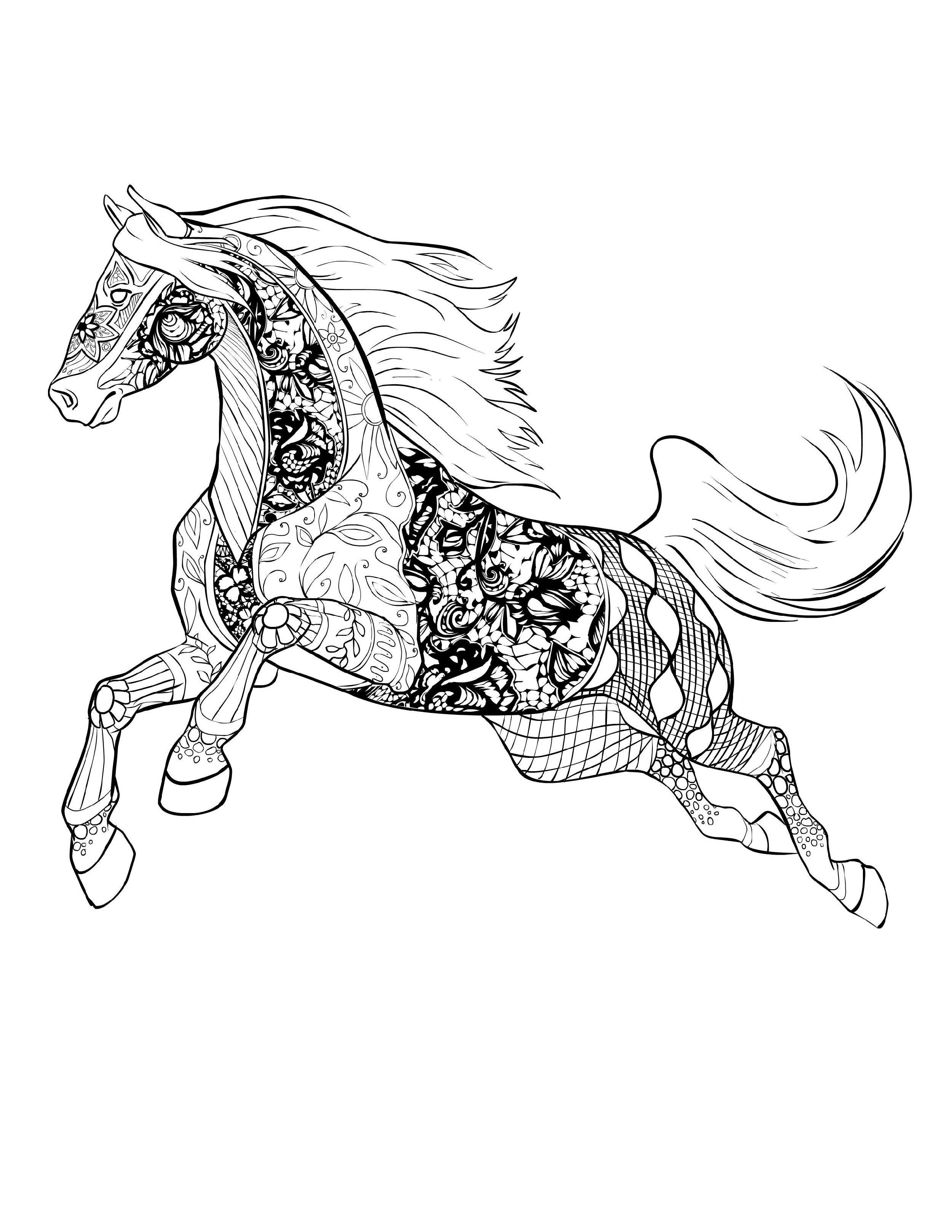 Horse coloring book k worksheets horse coloring books horse adult coloring horse coloring pages