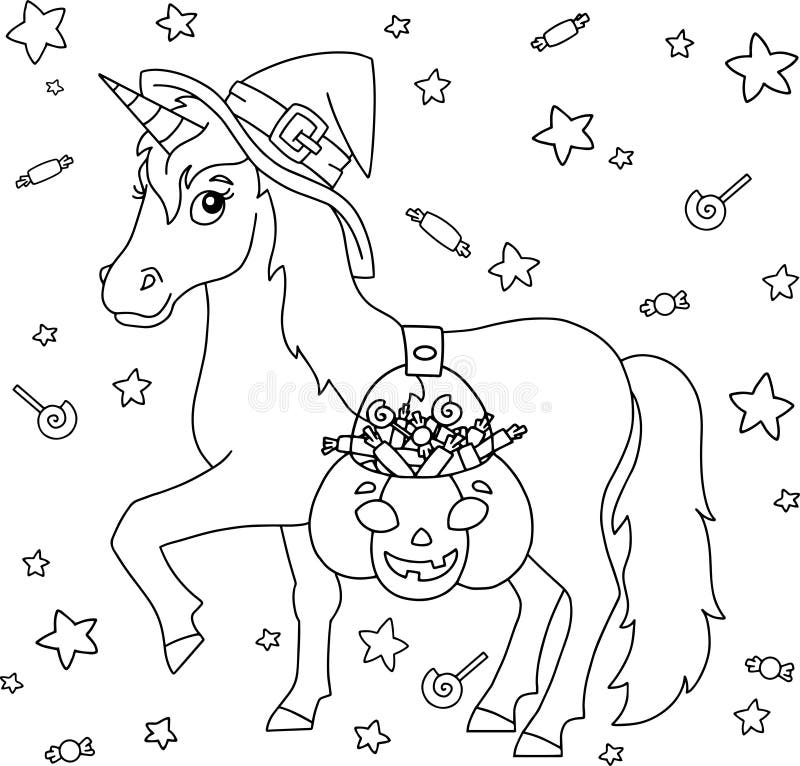 Halloween horse coloring page stock illustrations â halloween horse coloring page stock illustrations vectors clipart