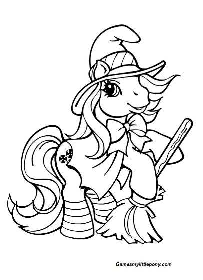 Halloween braeburn pony unicorn coloring pages my little pony coloring witch coloring pages