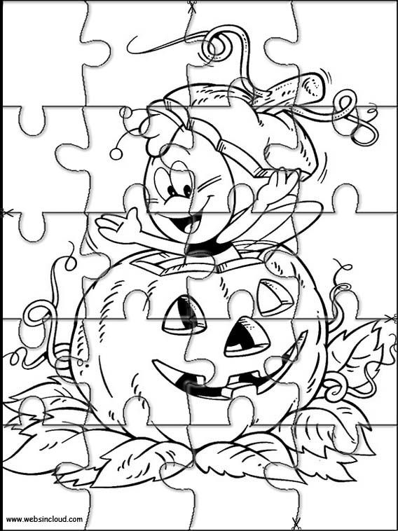 Printable jigsaw puzzles to cut out for kids halloween coloring pages bricolage halloween facile coloriage bricolages halloween