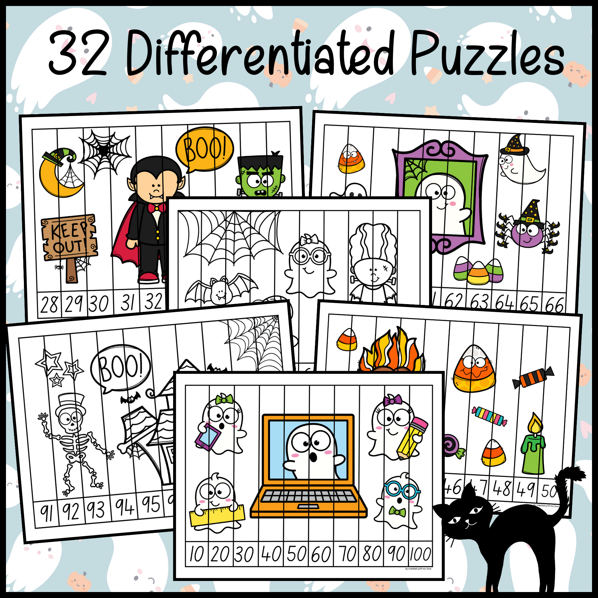 Halloween fun activity bundle coloring pages ordering numbers morning work made by teachers