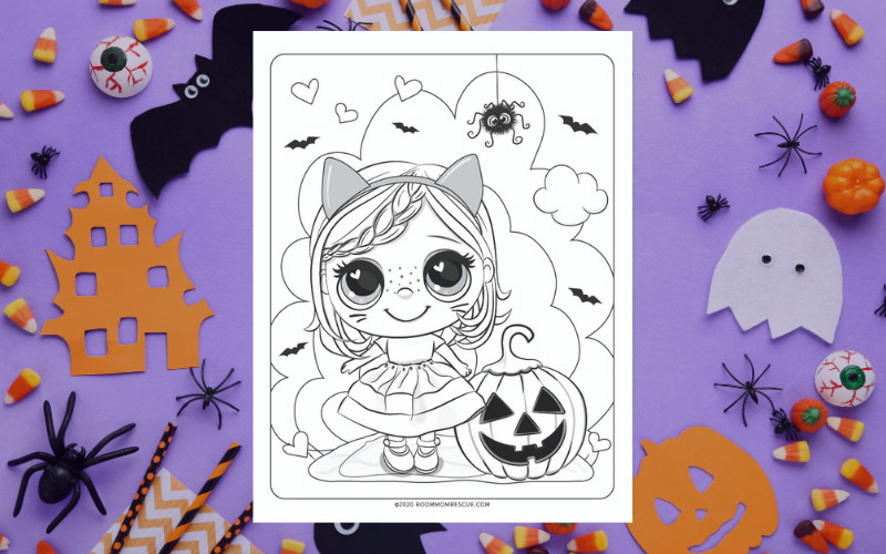 Cute halloween coloring page for kids â room mom rescue