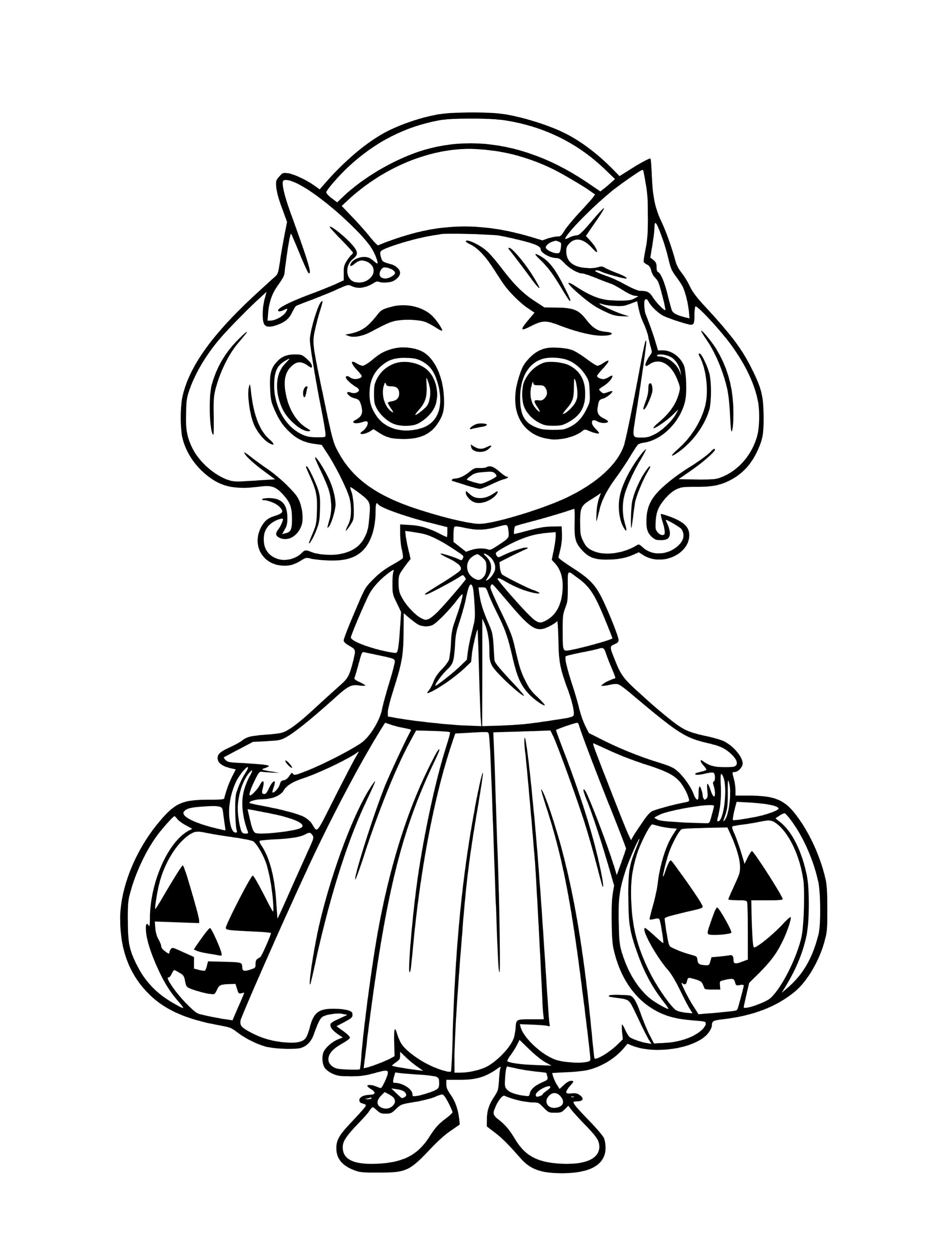 Halloween colouring pages for kids