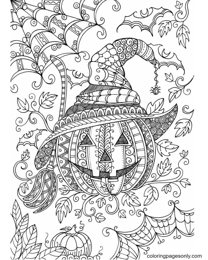 Halloween mandala coloring pages printable for free download