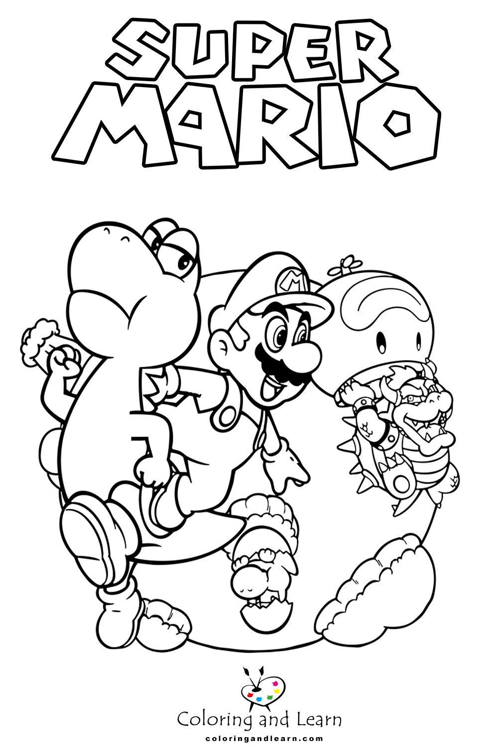 Yoshi coloring pages