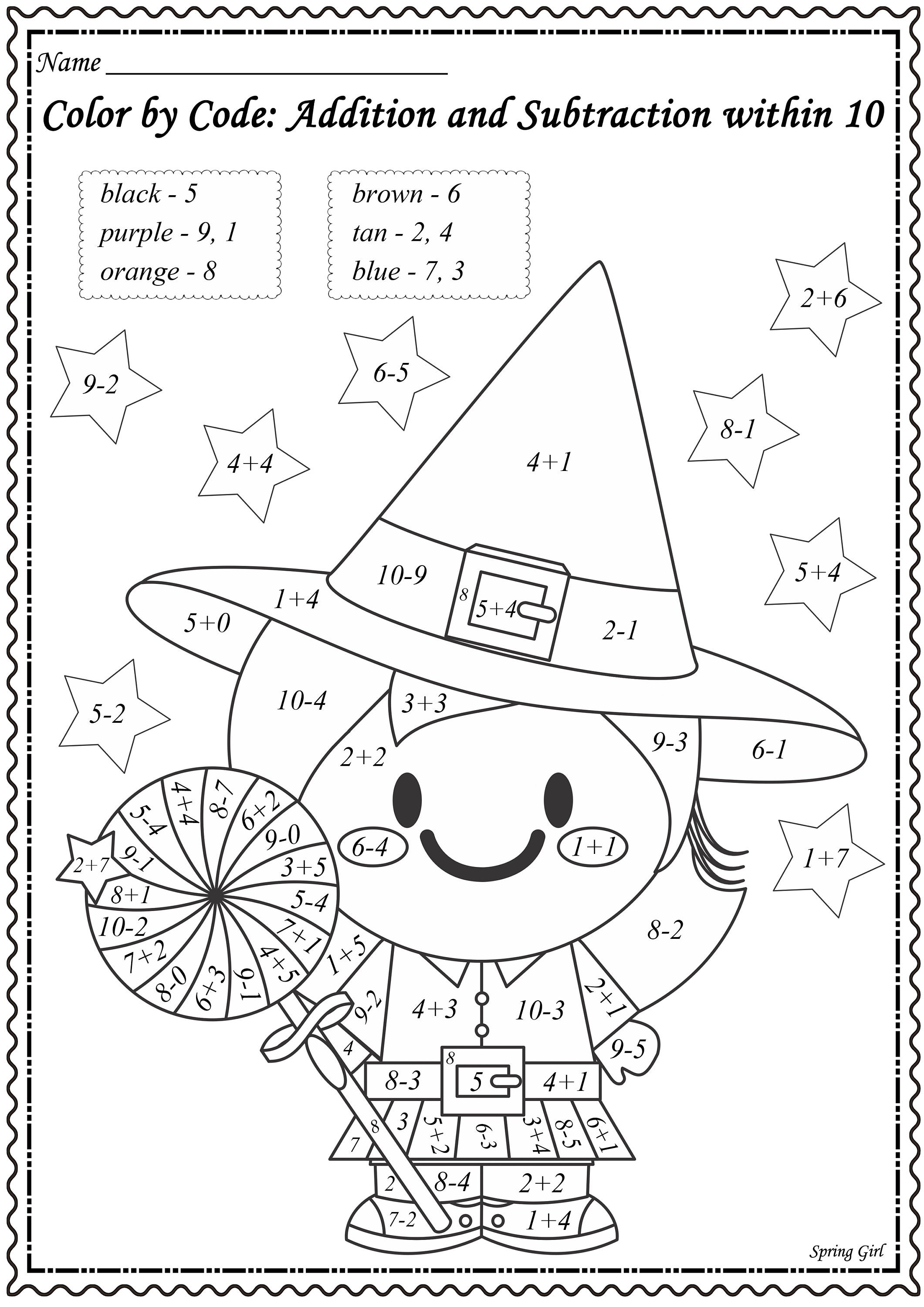 Buy halloween math color by number worksheets online in india