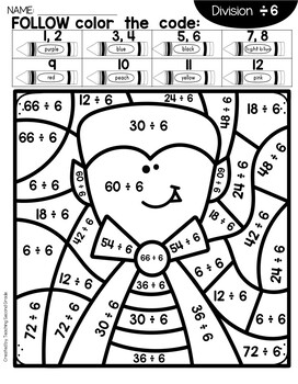 Halloween division color by number