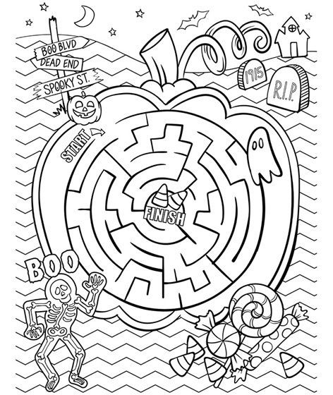 Halloween maze coloring page crayola halloween maze free halloween coloring pages halloween coloring pages