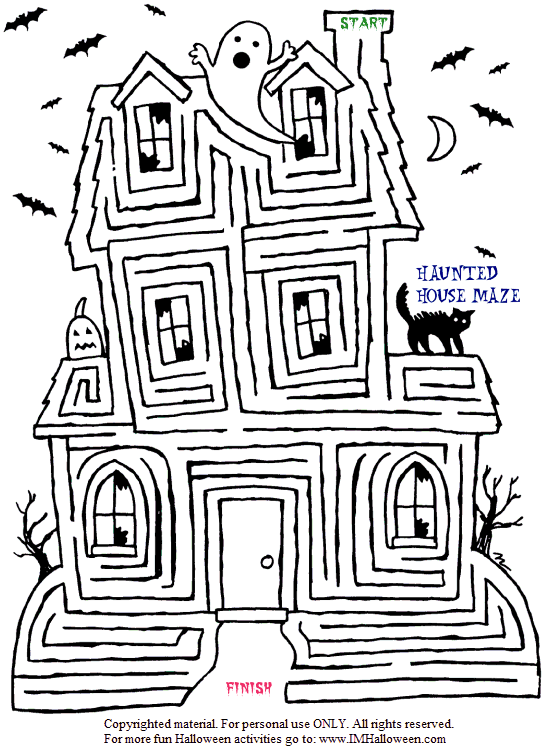 Halloween haunted house maze