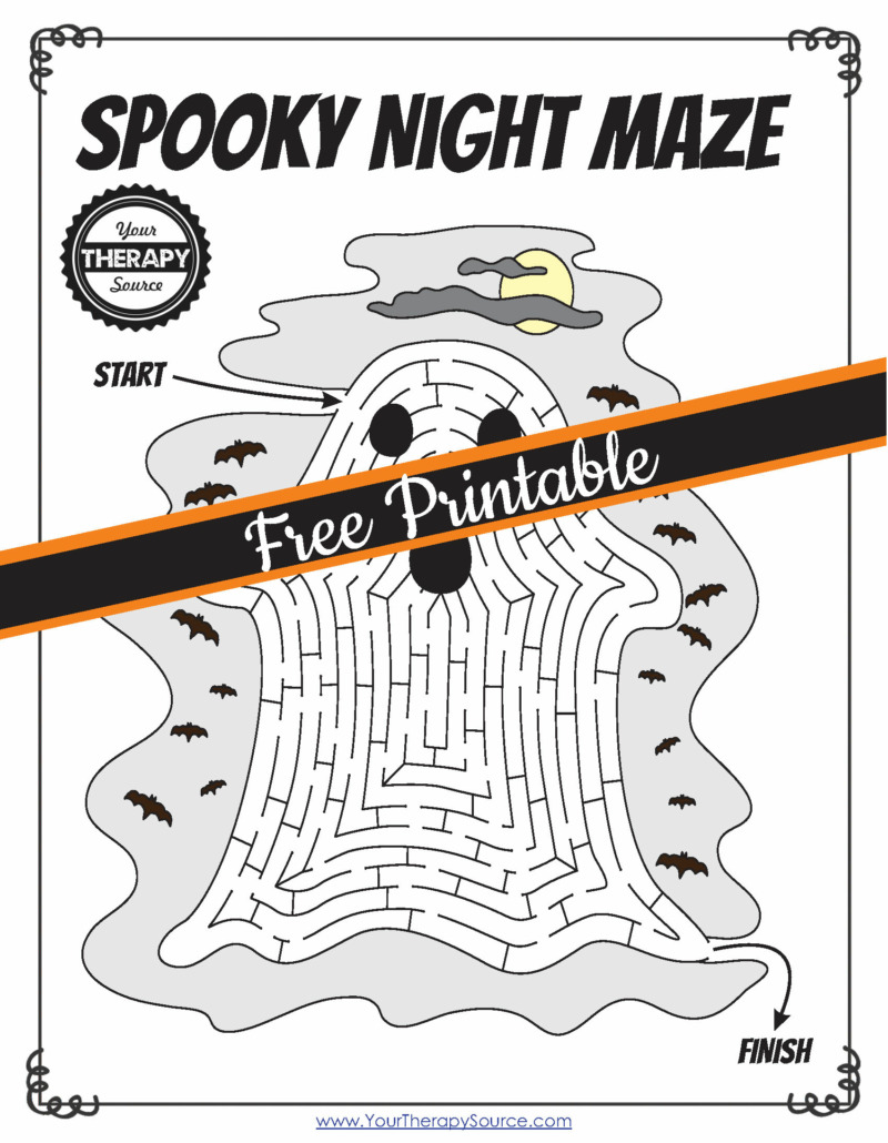 Halloween maze worksheet navigate the spooky fun