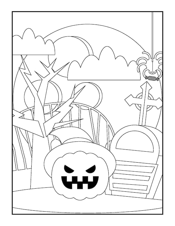 Halloween coloring pages word searches and maze activity book for digital download