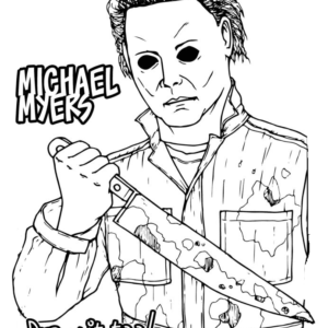 Michael myers coloring pages printable for free download