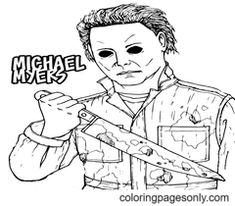 Michael myers coloring pages ideas michael myers coloring pages michael myers drawing