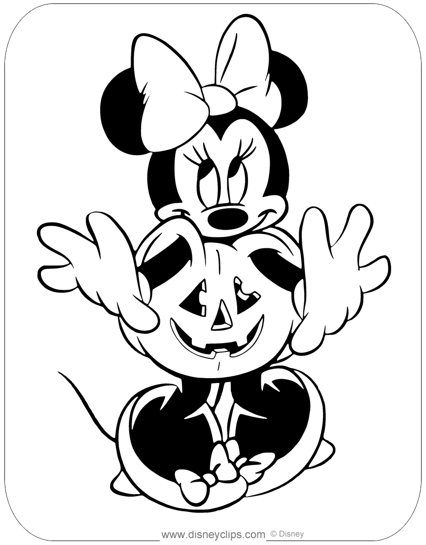 Disney halloween coloring pages